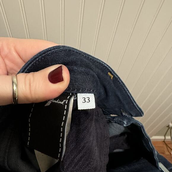 7 For All Mankind Kimmie Straight Leg Jeans Indigo Size 33 - Picture 6 of 7